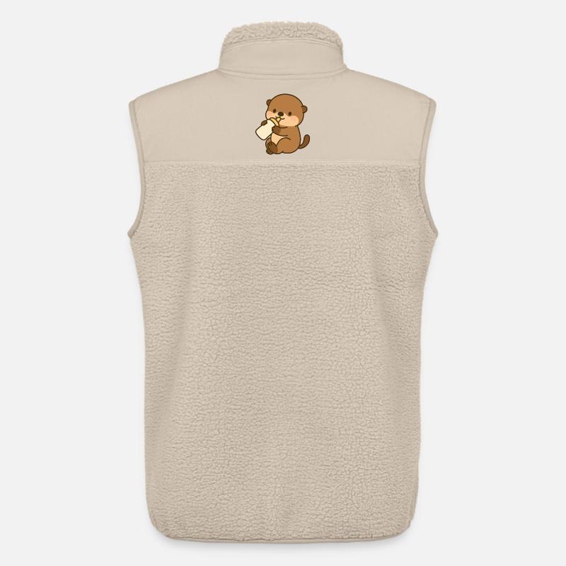 Seeotter-Schlürfspaß - Unisex Sherpaweste von Stanley/Stella - Beige