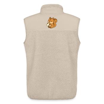 Flask Fluffy Squirrel - Unisex Sherpa Gilet by Stanley/Stella - beige - Back - AI Model Male 178 light (178cm)