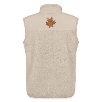 Smiley Bat Baby - Unisex Sherpa Gilet by Stanley/Stella - beige - Back - AI Model Male 178 light (178cm)