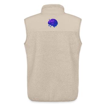 3D Brain Molecular Blue Purple - Unisex Sherpa Gilet by Stanley/Stella - beige - Back - AI Model Male 178 light (178cm)