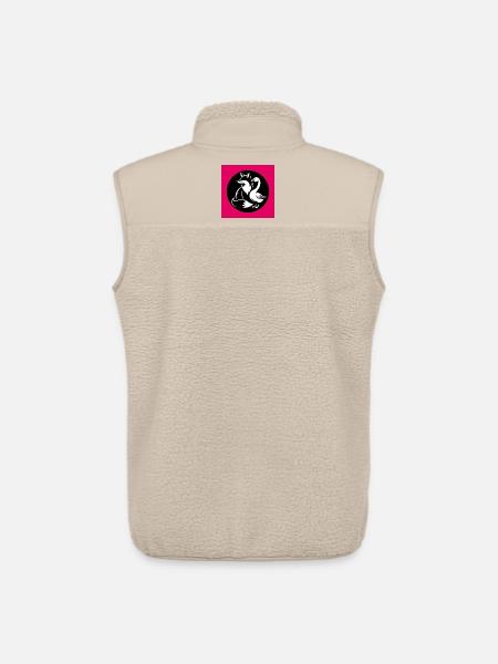 Fox and goose in friendship - Unisex Sherpa Gilet by Stanley/Stella - beige