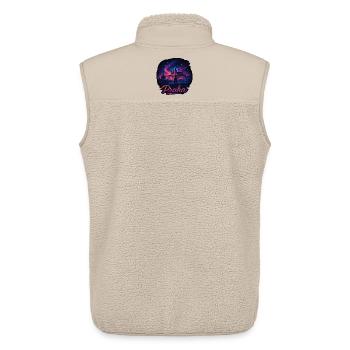 Prag Praha Stadt Tschechien Silhouette Geschenk - Unisex Sherpaweste von Stanley/Stella - Beige - Hinten - AI Model Male 178 light (178cm)