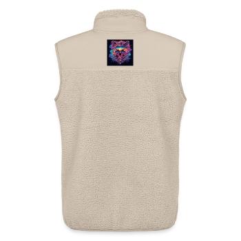digitalartskullbear - Unisex Sherpaweste von Stanley/Stella - Beige - Hinten - AI Model Male 178 light (178cm)
