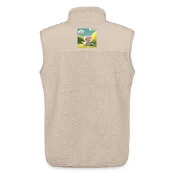 Design  - Unisex Sherpa Gilet by Stanley/Stella - beige - Back - AI Model Male 178 light (178cm)