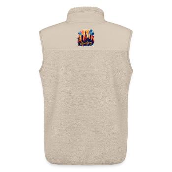 Hamburg Stadt Silhouette Perle am Wasser Geschenk - Unisex Sherpaweste von Stanley/Stella - Beige - Hinten - AI Model Male 178 light (178cm)