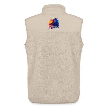 Benidorm Stadt Spanien Silhouette Geschenk - Unisex Sherpaweste von Stanley/Stella - Beige - Hinten - AI Model Male 178 light (178cm)