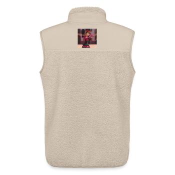 Le flamenco avec l’art - Veste sans manches sherpa unisexe Stanley/Stella - beige - Dos - AI Model Male 178 light (178cm)