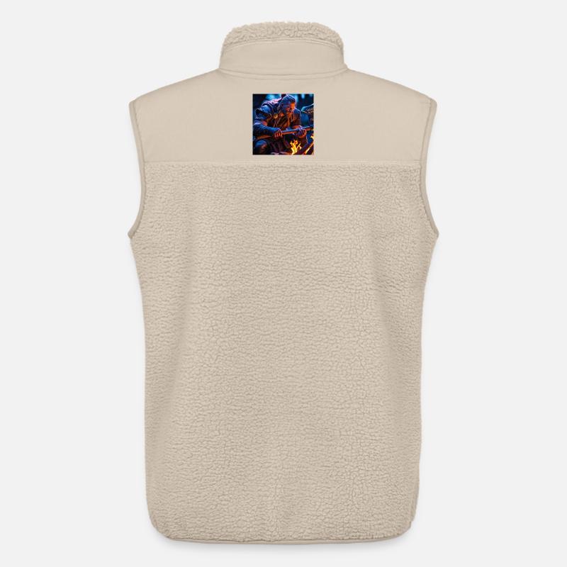 Fantasy Wikinger mit einer Axt - Unisex Sherpaweste von Stanley/Stella - Beige