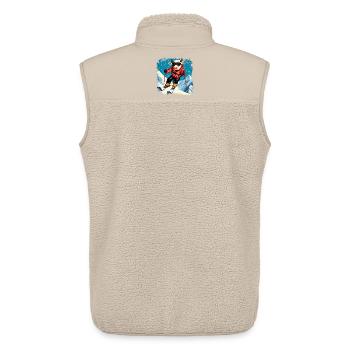 Ski cows - Unisex Sherpa Gilet by Stanley/Stella - beige - Back - AI Model Male 178 light (178cm)