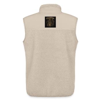 Crâne steampunk avec motif cylindre - Veste sans manches sherpa unisexe Stanley/Stella - beige - Dos - AI Model Male 178 light (178cm)