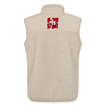 Football Camping Denmark - Unisex Sherpa Gilet by Stanley/Stella - beige - Back - AI Model Male 178 light (178cm)