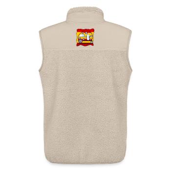 Football Camping Spain - Unisex Sherpa Gilet by Stanley/Stella - beige - Back - AI Model Male 178 light (178cm)