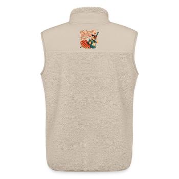 Rockabilly für immer Luftkuss Frau 50er Geschenk - Unisex Sherpaweste von Stanley/Stella - Beige - Hinten - AI Model Male 178 light (178cm)