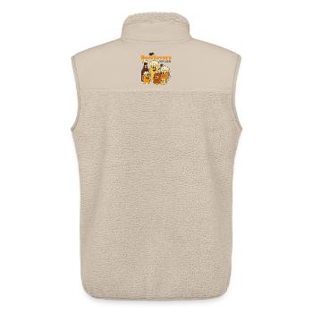 Beer Lover Caricature Design - Unisex Sherpa Gilet by Stanley/Stella - beige - Back - AI Model Male 178 light (178cm)