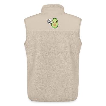 VIEL GLÜCK NEUER JOB AVOCADO - Unisex Sherpaweste von Stanley/Stella - Beige - Hinten - AI Model Male 178 light (178cm)