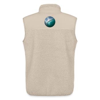 Wellenbrecher Strandmuster - Unisex Sherpaweste von Stanley/Stella - Beige - Hinten - AI Model Male 178 light (178cm)
