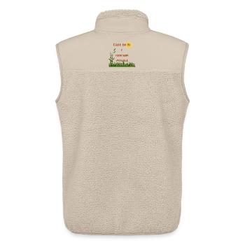 Croyez en vous et tout sera possible - Veste sans manches sherpa unisexe Stanley/Stella - beige - Dos - AI Model Male 178 light (178cm)
