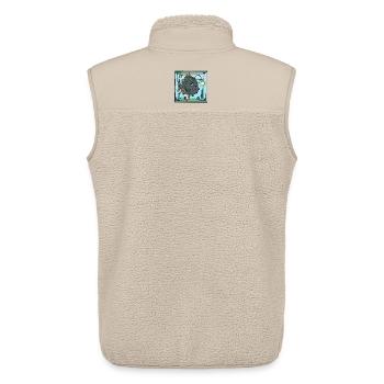 La vie des poissons d’aquarium - Veste sans manches sherpa unisexe Stanley/Stella - beige - Dos - AI Model Male 178 light (178cm)
