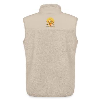 Krasser Pizza-Gott - Unisex Sherpaweste von Stanley/Stella - Beige - Hinten - AI Model Male 178 light (178cm)
