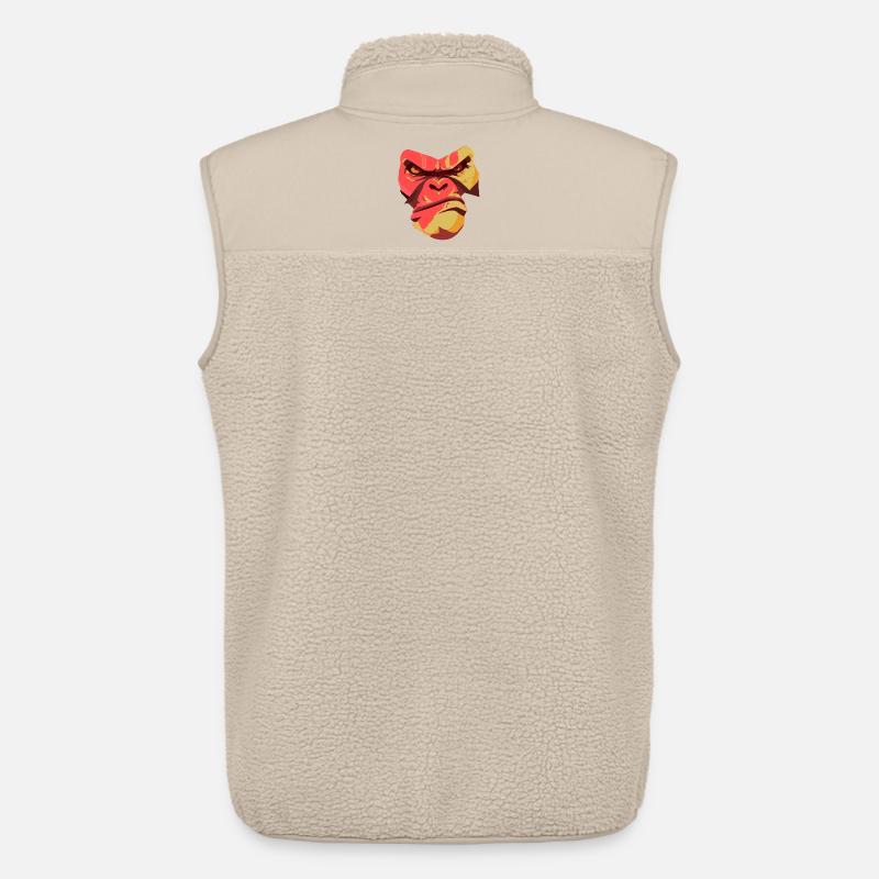 Gorilla Power Back Design - Unisex Sherpaweste von Stanley/Stella - Beige