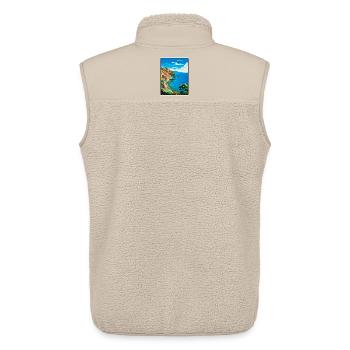 Sorrento Italien Vintage-Reiseplakat Stadtbild WPA - Unisex Sherpaweste von Stanley/Stella - Beige - Hinten - AI Model Male 178 light (178cm)