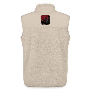 Hahn Portrait - Unisex Sherpaweste von Stanley/Stella - Beige - Hinten - AI Model Male 178 light (178cm)