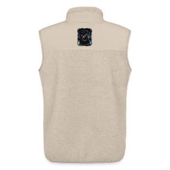 Rottweiler Hund - Unisex Sherpaweste von Stanley/Stella - Beige - Hinten - AI Model Male 178 light (178cm)
