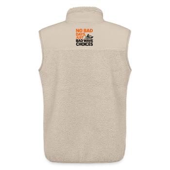 Jetski Rider No Bad Days Ocean  - Unisex Sherpa Gilet by Stanley/Stella - beige - Back - AI Model Male 178 light (178cm)