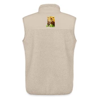 Signe du zodiaque Taureau - Veste sans manches sherpa unisexe Stanley/Stella - beige - Dos - AI Model Male 178 light (178cm)