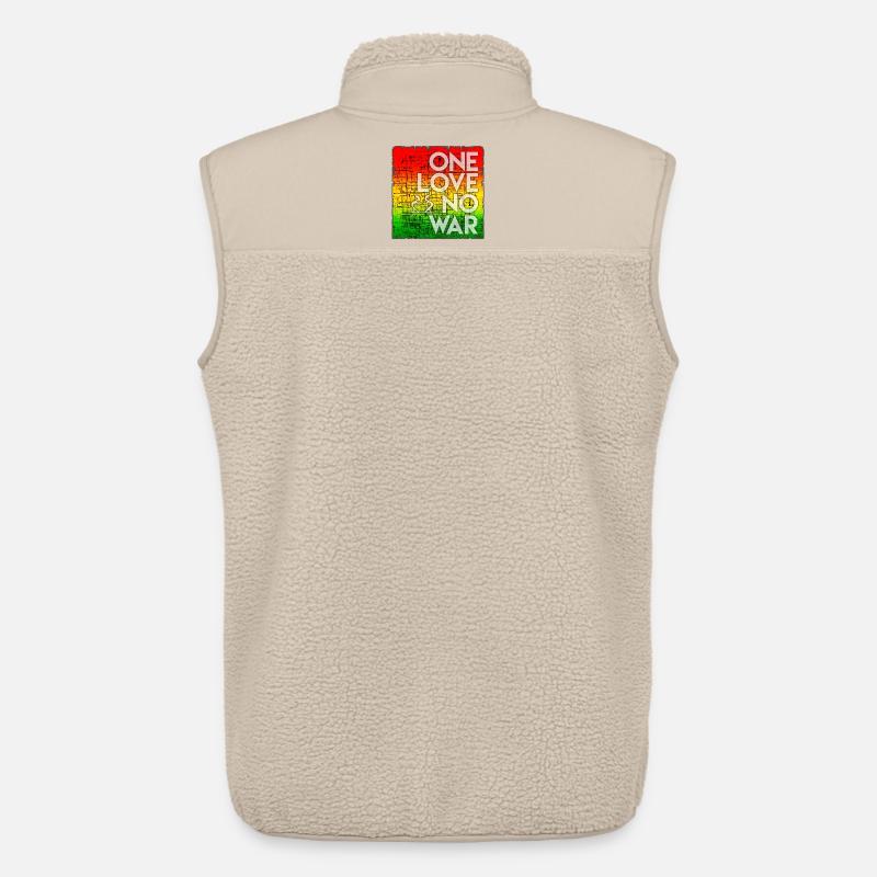 Friedens-Statement im Regenbogen-Design - Unisex Sherpaweste von Stanley/Stella - Beige