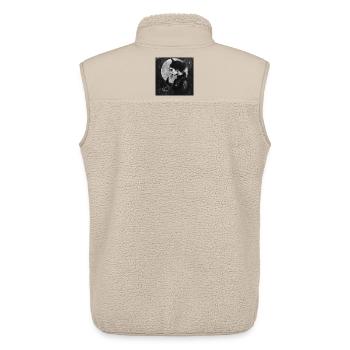 Night Cat and Demon Girl - Unisex Sherpa Gilet by Stanley/Stella - beige - Back - AI Model Male 178 light (178cm)