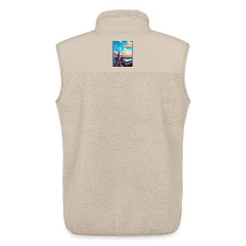 Maastricht Niederlande Reiseplakat Stadtbild WPA - Unisex Sherpaweste von Stanley/Stella - Beige - Hinten - AI Model Male 178 light (178cm)