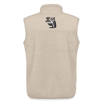 Hibou sage mais fauché - Veste sans manches sherpa unisexe Stanley/Stella - beige - Dos - AI Model Male 178 light (178cm)