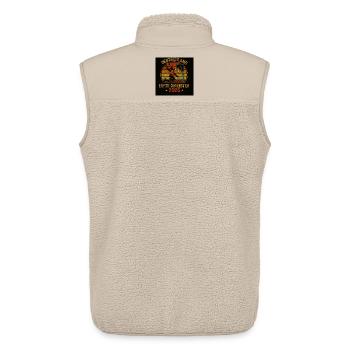Champion d’Europe de basket-ball 2025 Allemagne - Veste sans manches sherpa unisexe Stanley/Stella - beige - Dos - AI Model Male 178 light (178cm)