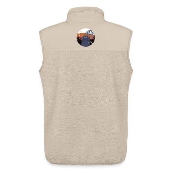 Cat Vintage Design Gift - Unisex Sherpa Gilet by Stanley/Stella - beige - Back - AI Model Male 178 light (178cm)