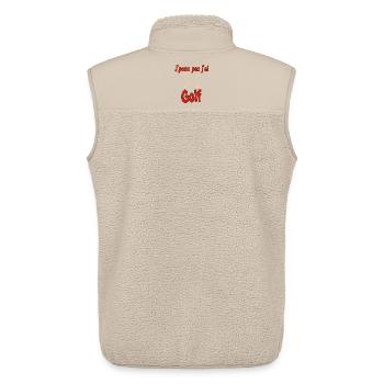 Ich habe Golf Humor Golfer - Unisex Sherpaweste von Stanley/Stella - Beige - Hinten - AI Model Male 178 light (178cm)