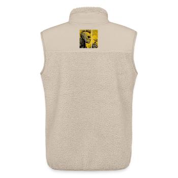 Punkrocker beobachtet Schmetterling - Unisex Sherpaweste von Stanley/Stella - Beige - Hinten - AI Model Male 178 light (178cm)
