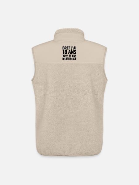 18 Ans avec 12 Ans d'Expérience - Veste sans manches sherpa unisexe Stanley/Stella - beige