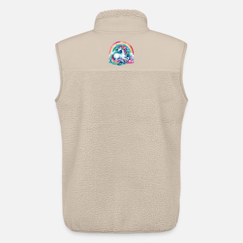 Regenbogen Traum Einhorn - Unisex Sherpaweste von Stanley/Stella - Beige