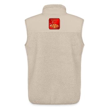 Merry Christmas Croissants - Unisex Sherpa Gilet by Stanley/Stella - beige - Back - AI Model Male 178 light (178cm)