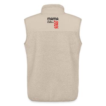 MAMA 2026 - ANNONCE DE LA GROSSESSE BÉBÉ - Veste sans manches sherpa unisexe Stanley/Stella - beige - Dos - AI Model Male 178 light (178cm)