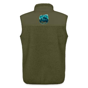 Praha Skyline Prag Hauptstadt Tschechien maritim - Unisex Sherpaweste von Stanley/Stella - Khaki - Hinten - AI Model Male 178 light (178cm)