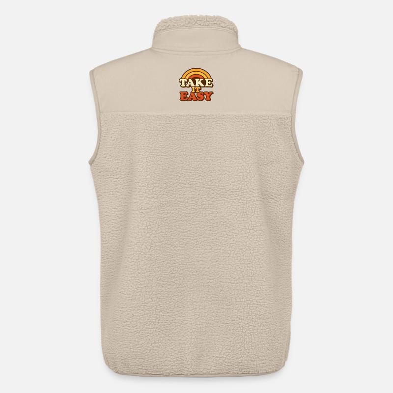 Take It Easy Retro Design - Unisex Sherpaweste von Stanley/Stella - Beige