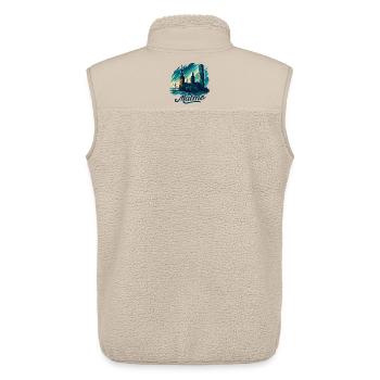 Malmö Stadt Schweden cool maritim Geschenk - Unisex Sherpaweste von Stanley/Stella - Beige - Hinten - AI Model Male 178 light (178cm)