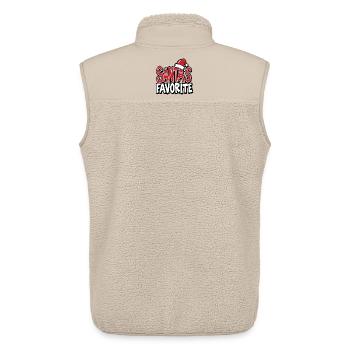 Santa's Favorite – Liebling des Weihnachtsmanns - Unisex Sherpaweste von Stanley/Stella - Beige - Hinten - AI Model Male 178 light (178cm)