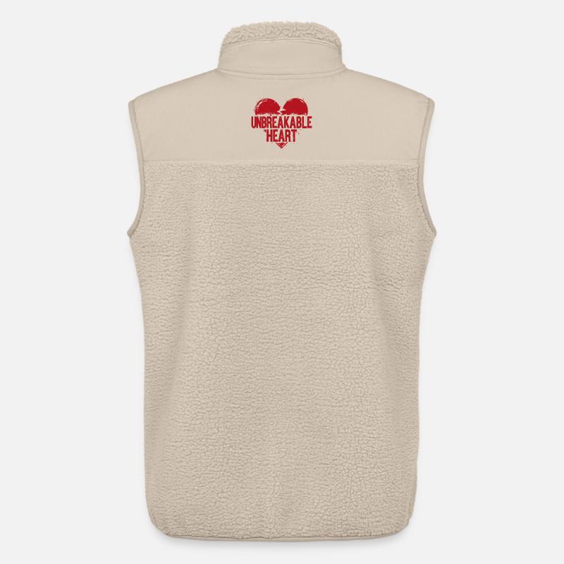 Unbreakable Heart Statement - Unisex Sherpaweste von Stanley/Stella - Beige
