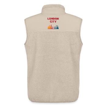 London Skyline Gradient - Unisex Sherpaweste von Stanley/Stella - Beige - Hinten - AI Model Male 178 light (178cm)