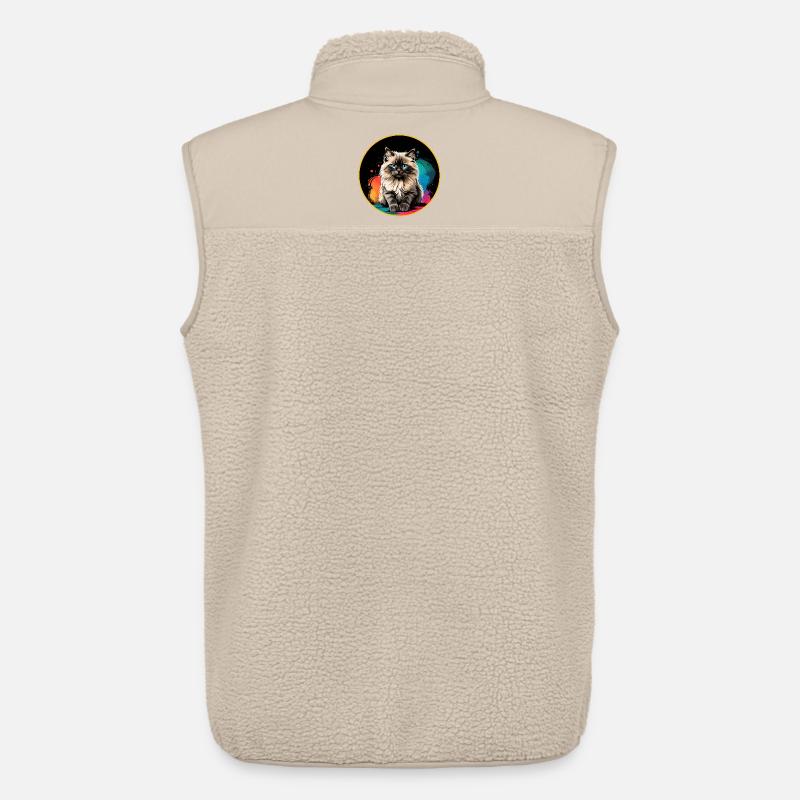 Ragdoll Katzenportrait - Unisex Sherpaweste von Stanley/Stella - Beige