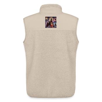 Dark Cosmic Necromancer - Unisex Sherpa Gilet by Stanley/Stella - beige - Back - AI Model Male 178 light (178cm)