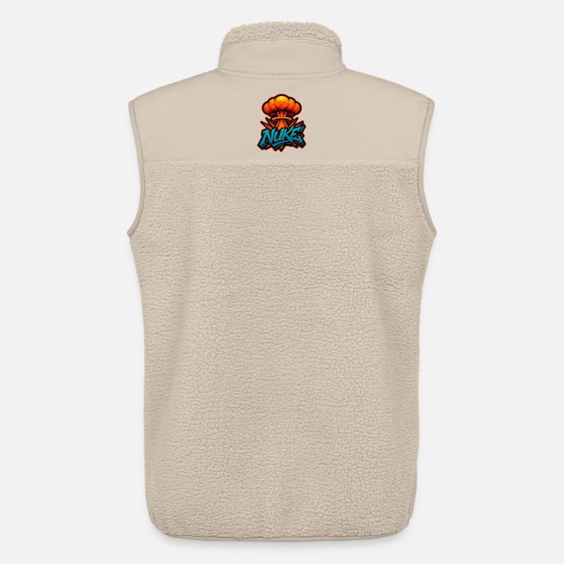 MICRO-ONDE!  - Explosion de graffitis | Design exclusif - Veste sans manches sherpa unisexe Stanley/Stella - beige